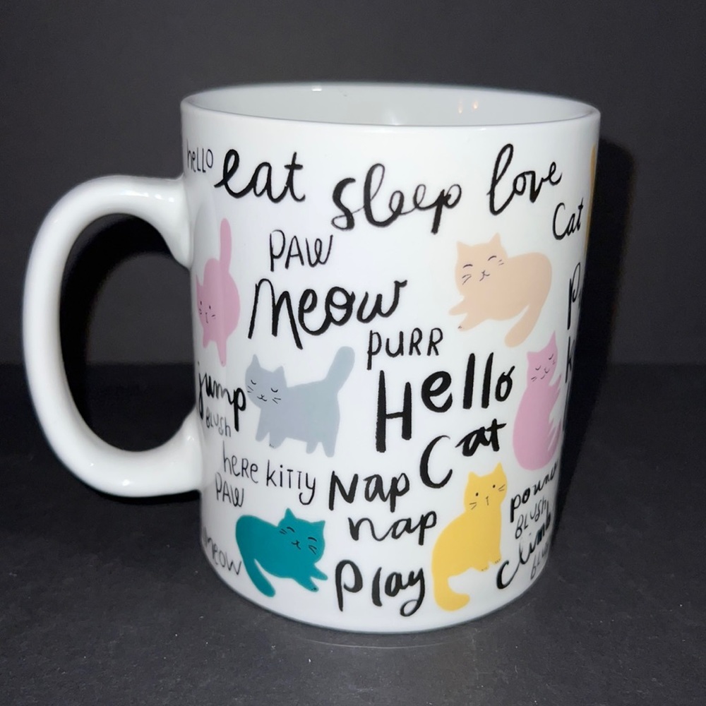 chubby cat extra large ceramic mug - 16oz - amusing artwork all around